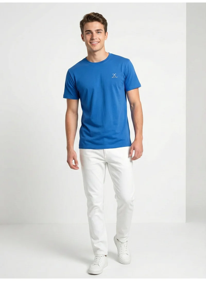 لعب البولو تيشيرت برسومات للأولاد - أزرق